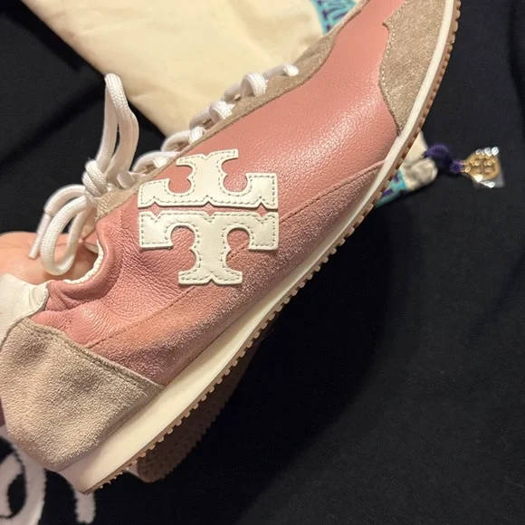 Tory Burch Pink and Cream Sneakers - Picture 2 of 8